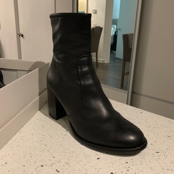 Leather heel boot - l’intervalle - Picture 3 of 7